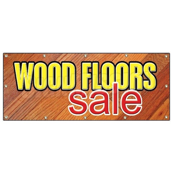WOOD FLOORS SALE BANNER SIGN flooring store signs carpet tile install